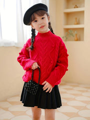 Girls Thick Long Sleeve Sweater Tops For Party Christmas