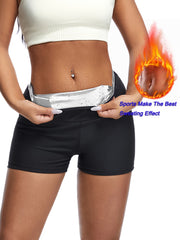Sauna Sweat Running Shorts Women Compression Workout Exercise Body Shaping
