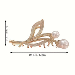 Rhinestones Faux Pearl Hair Clip Claw Headwear Hair Accessories