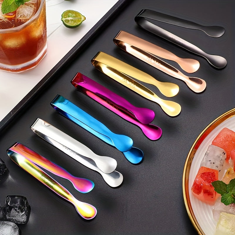 3pcs Stainless Steel Ice Tongs for Bars Pubs Durable Home Kitchen Accessory