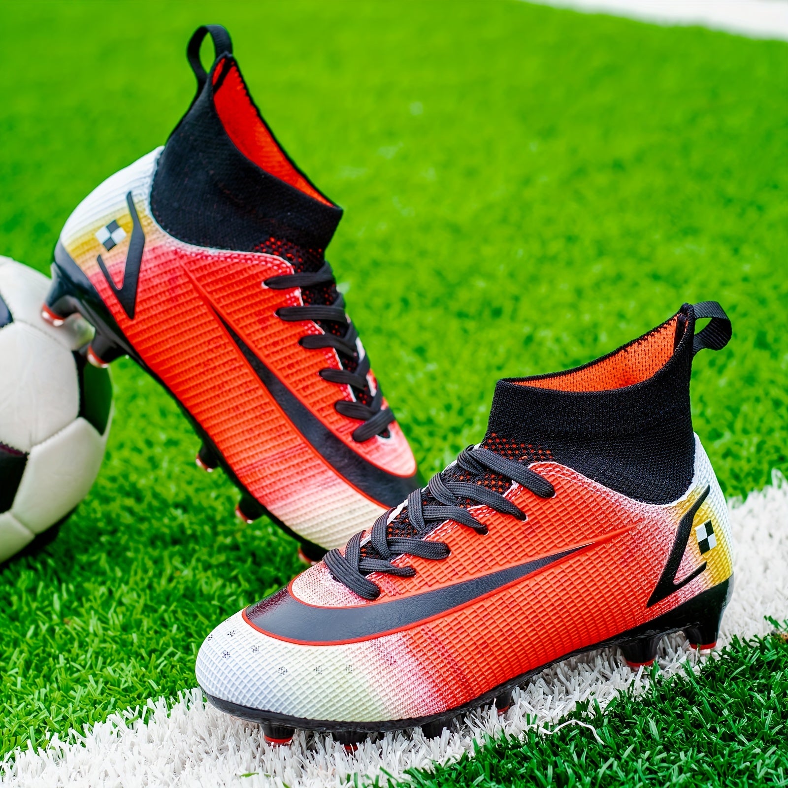 Youth Spiked Soccer Shoes Outdoor Training Football Sock Shoes