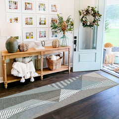 Nordic Style Geometric Stone Pattern Kitchen Rug Soft Non-slip Carpet