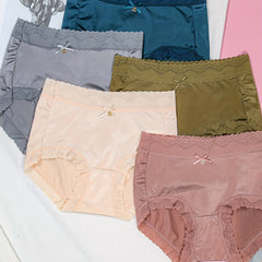 5pcs Lace Briefs Comfy & Breathable Intimates Panties Women's Lingerie