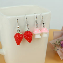5 Pairs Girls Funny Drop Earrings for Party Birthday Gift