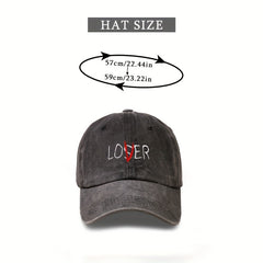 LOSER Embroidery Casual Baseball Cap Candy Washed Distressed Outdoor Sun Hat