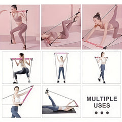 Pilates Stick With Resistance Rope for Full-Body Workout