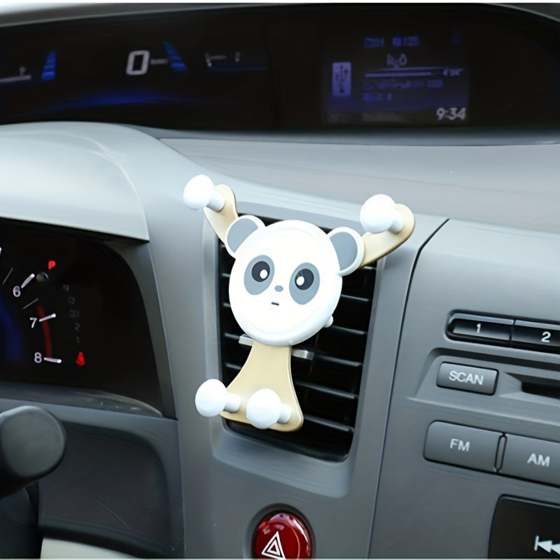 Panda Car Phone Holder Air Outlet Navigation Buckle Type