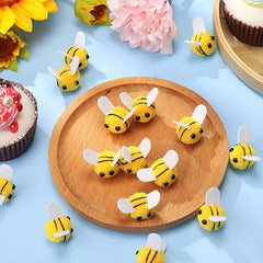 Wool Felt Little Bee Mini Crafts Honey Bee Pom For Tent Decor
