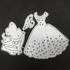 1pc Woman Dress Steel Cutting Dies Stencil for DIY Scrapbooking Crafts