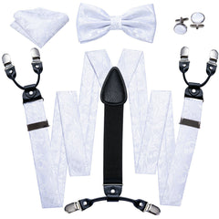 Barry Wang Men's Suspenders & Bowtie Set for Wedding Party Prom