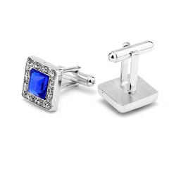 French Artificial Diamond Square Cufflinks Nail Men's Shirt Cufflinks