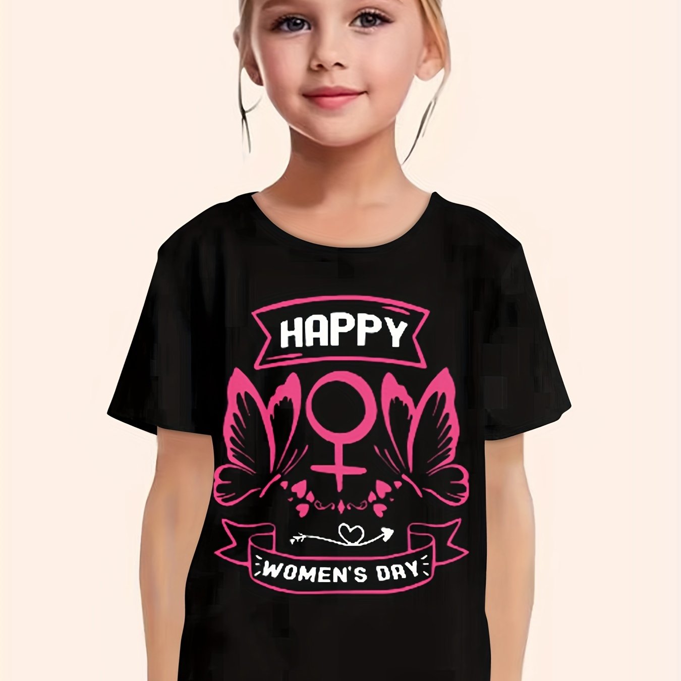 Happy Women's Graphic Tee Girls Pullover Summer Top