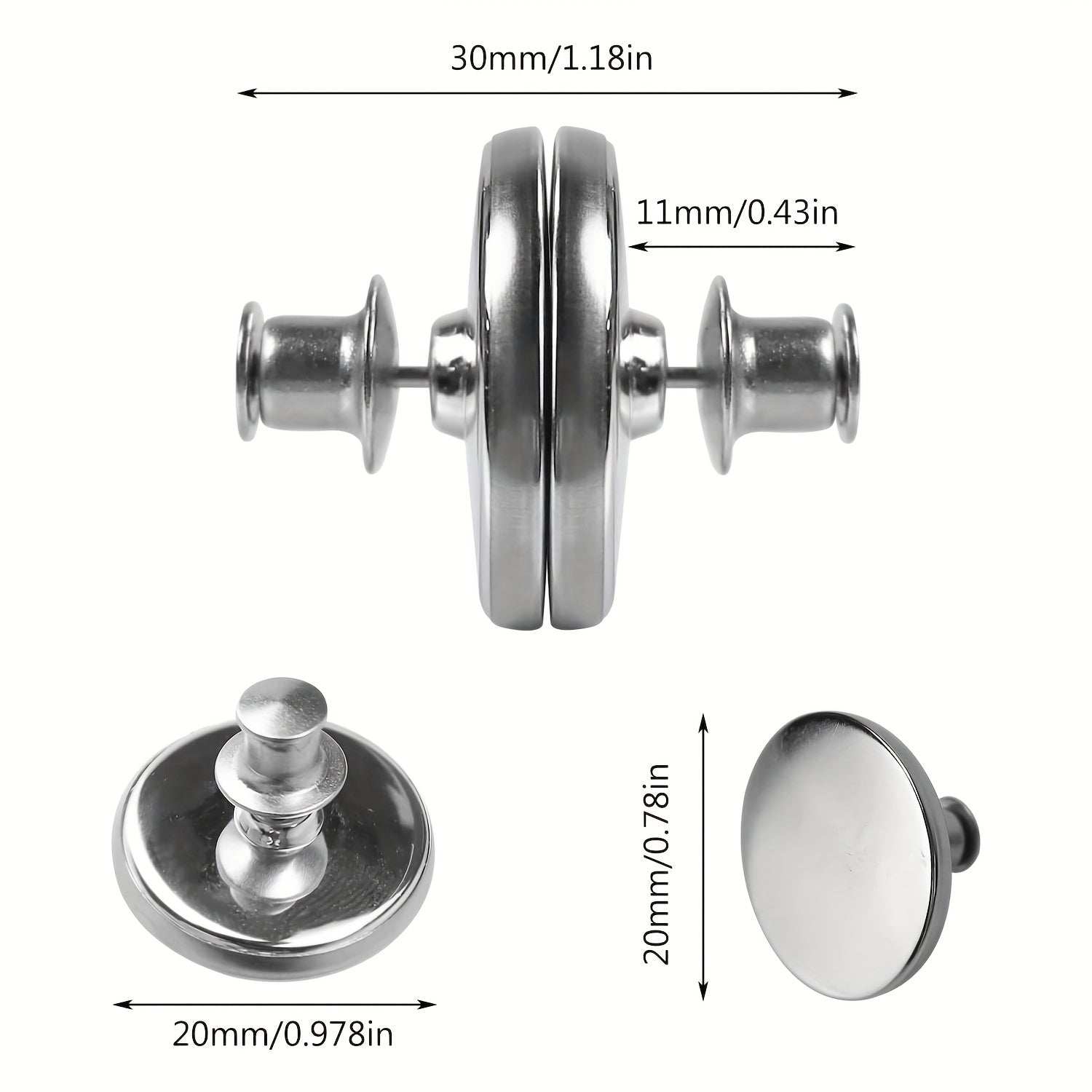 6 Pair Magnetic Button Curtain Weights Holdbacks for Home Drapery