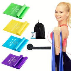 4pcs Resistance Bands Door Anchor Fitness Ropes 4 Resistance Level
