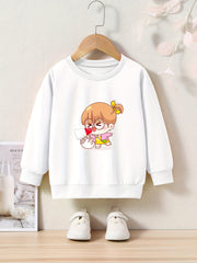 OERYUI Print Pullover Top Kids Clothes Spring Fall Christmas