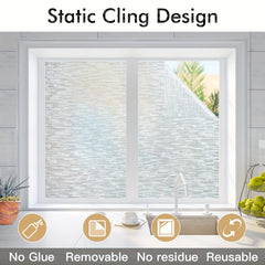 Frosted Glass Window Film Privacy Static Cling UV Blocking