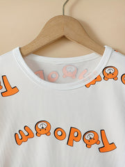 Boys Alphabet Bear Print Pajama Set
