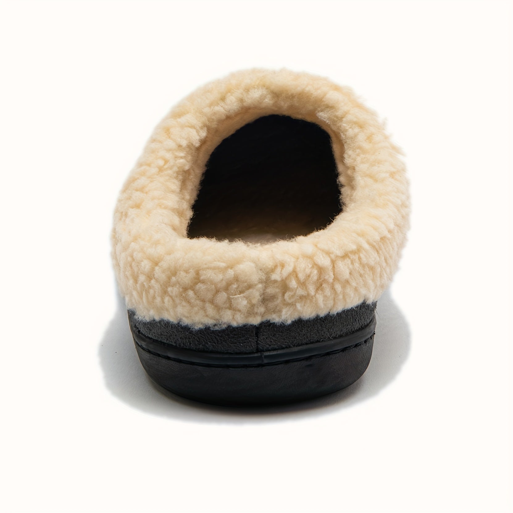 Men's Plush Cozy House Slippers Anti-Skid Slip-On Shoes