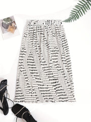 Polka Dot Print Skirt Casual Fall & Spring Women's Clothing