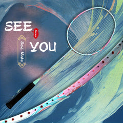 ALP DJ Badminton Racket Full Carbon Fiber Lightweight Flexible Gift