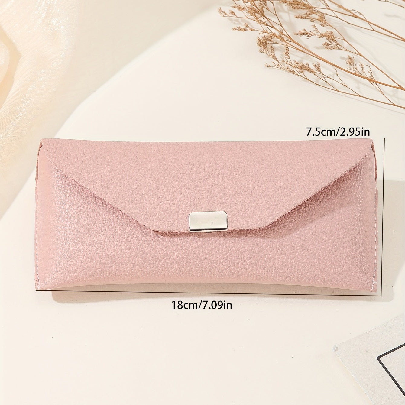 Solid Glasses Bag PU Leather Sunglasses Storage Pouch Case