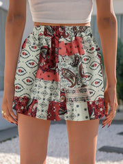 Hippie Patchwork Print Shorts for Women
