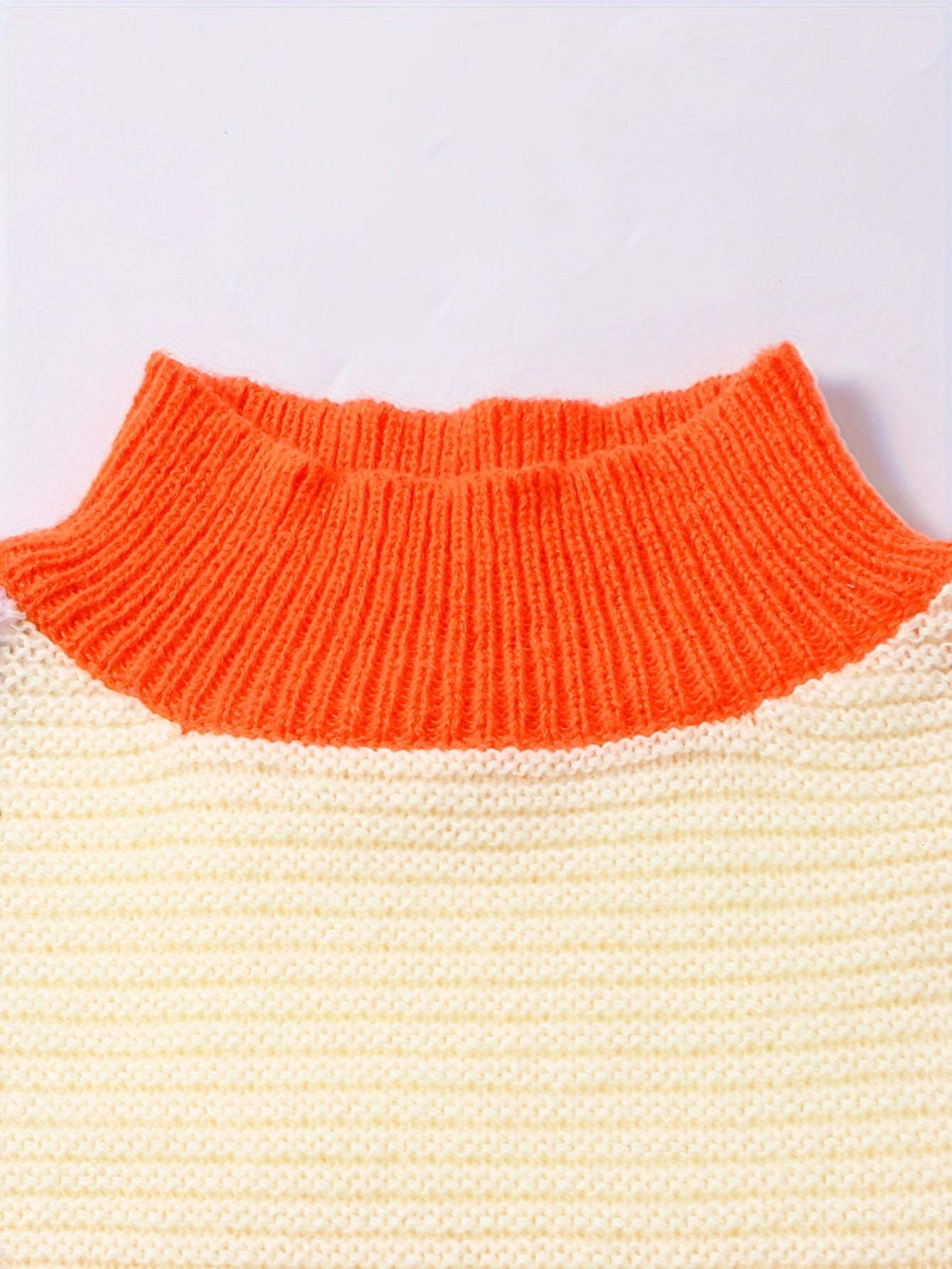 Y2K Sweater Women's Plus Colorblock Grid Print Round Neck