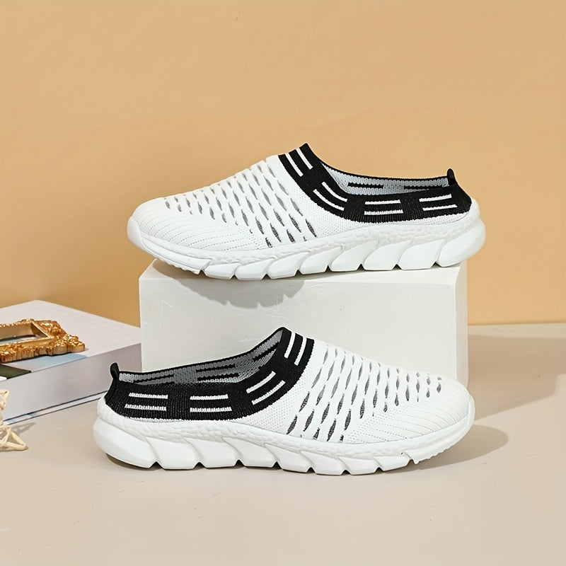 Women's Mesh Mule Sneakers Slip On Outdoor Shoes Soft Sole