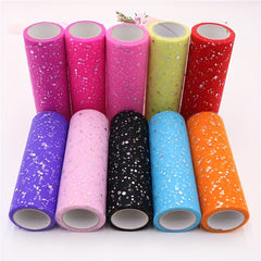 Laser Sequins Tulle Roll DIY Skirt Wedding Gift Wrap Sewing Craft Bow Bridal