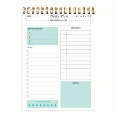 Undated Daily Planner Notepad Spiral Bound To Do List 52 Sheets
