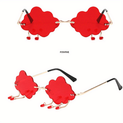 Cloud Sunglasses Raindrop Rimless Sunglasses Funny Party Glasses