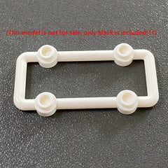 12pcs Building Blocks Set 4 Stud Fence Railings 1x6x3 ABS Plastic Mixed Colors