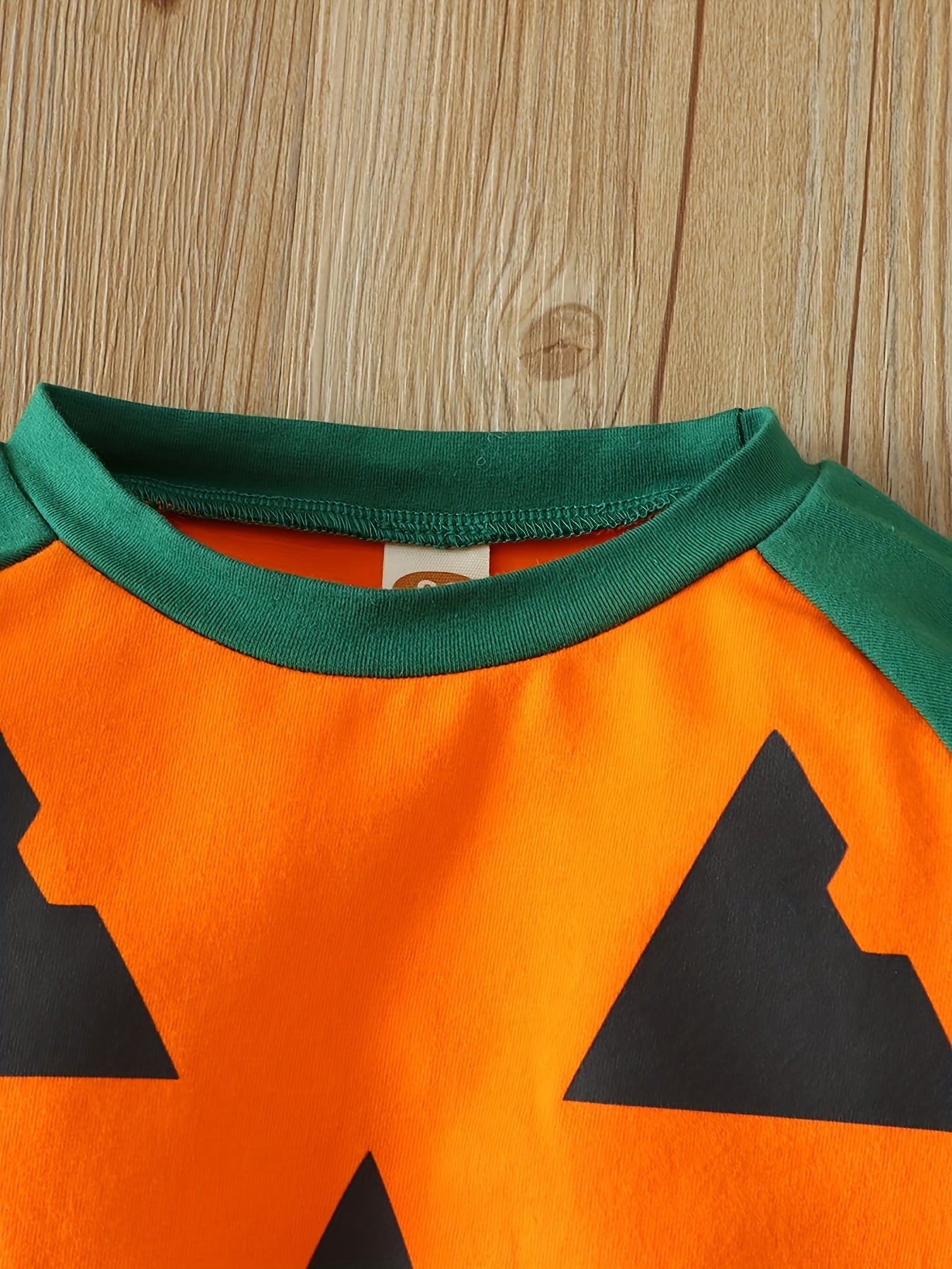 Toddler Boy's Halloween Outfit 2pcs Cotton Set Pumpkin Pattern Kid's Clothes