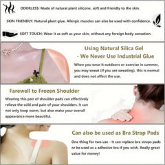 2pcs Women's Clothing Silicone Shoulder Pads Non slip Invisible Breathable