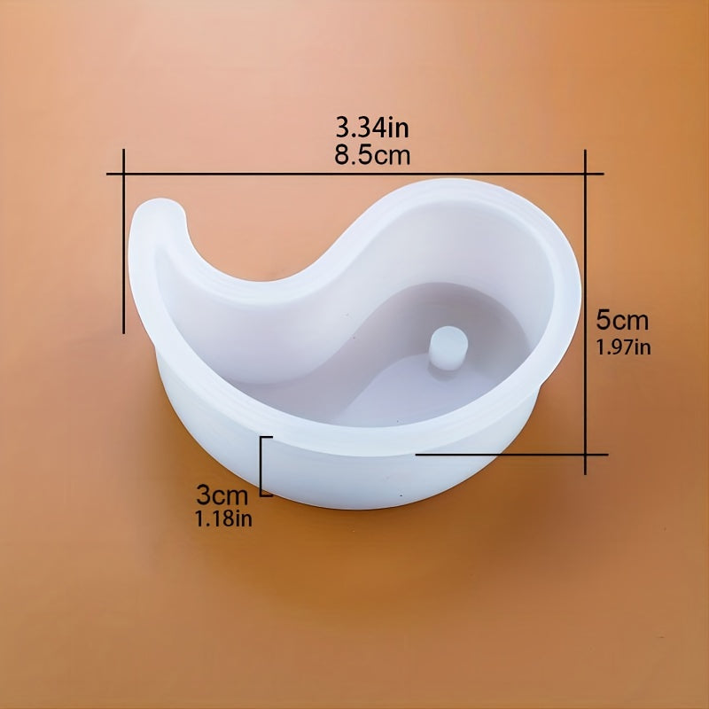 2PCS Tai Chi Yin Yang Silicone Candle Making Molds