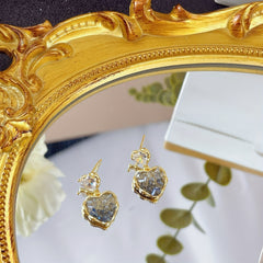 Crystal Love Stud Earrings for Women
