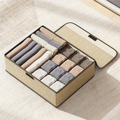 Underwear Drawer Storage Box With Lid Portable Clothes Storage
