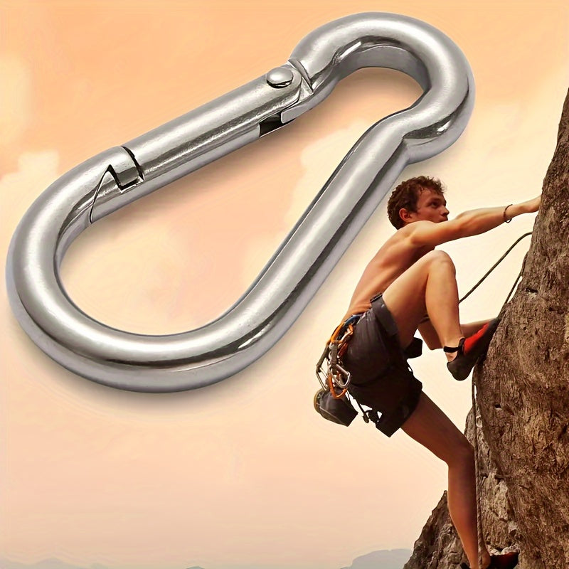 4pcs Stainless Steel Hanging Buckle Spring Carabiners For Outdoor Camping