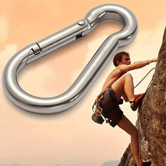 4pcs Stainless Steel Hanging Buckle Spring Carabiners For Outdoor Camping