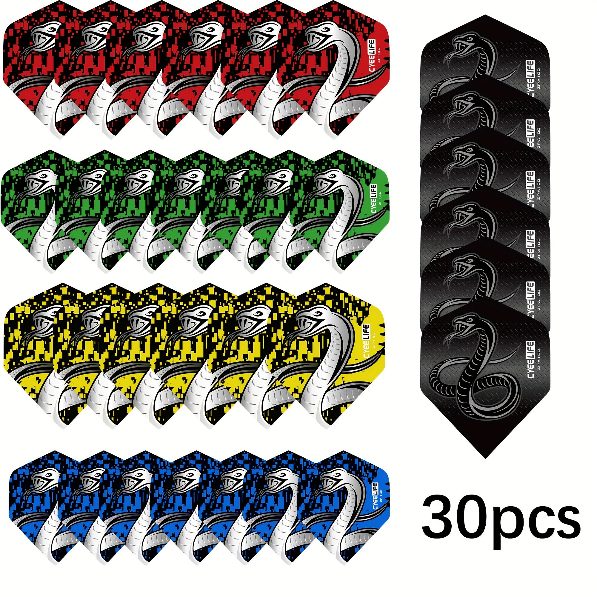 CyeeLife 30pcs PET Dart Tail Wings Dart Accessories