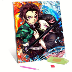 Anime Diamond Painting Demon Slayer Full Decoration Round Diamond
