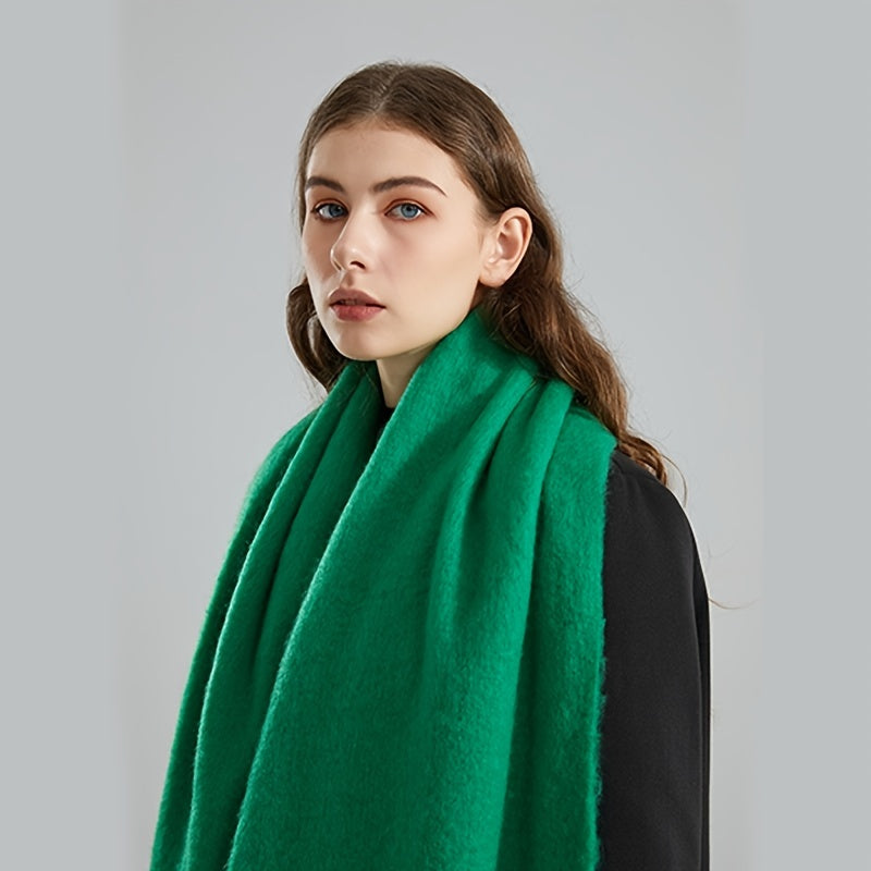 Winter Thick Tassel Scarf Warm Fuzzy Cold Windproof Chunky Scarf
