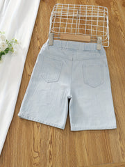 Boys Teen Casual Denim Shorts for Summer