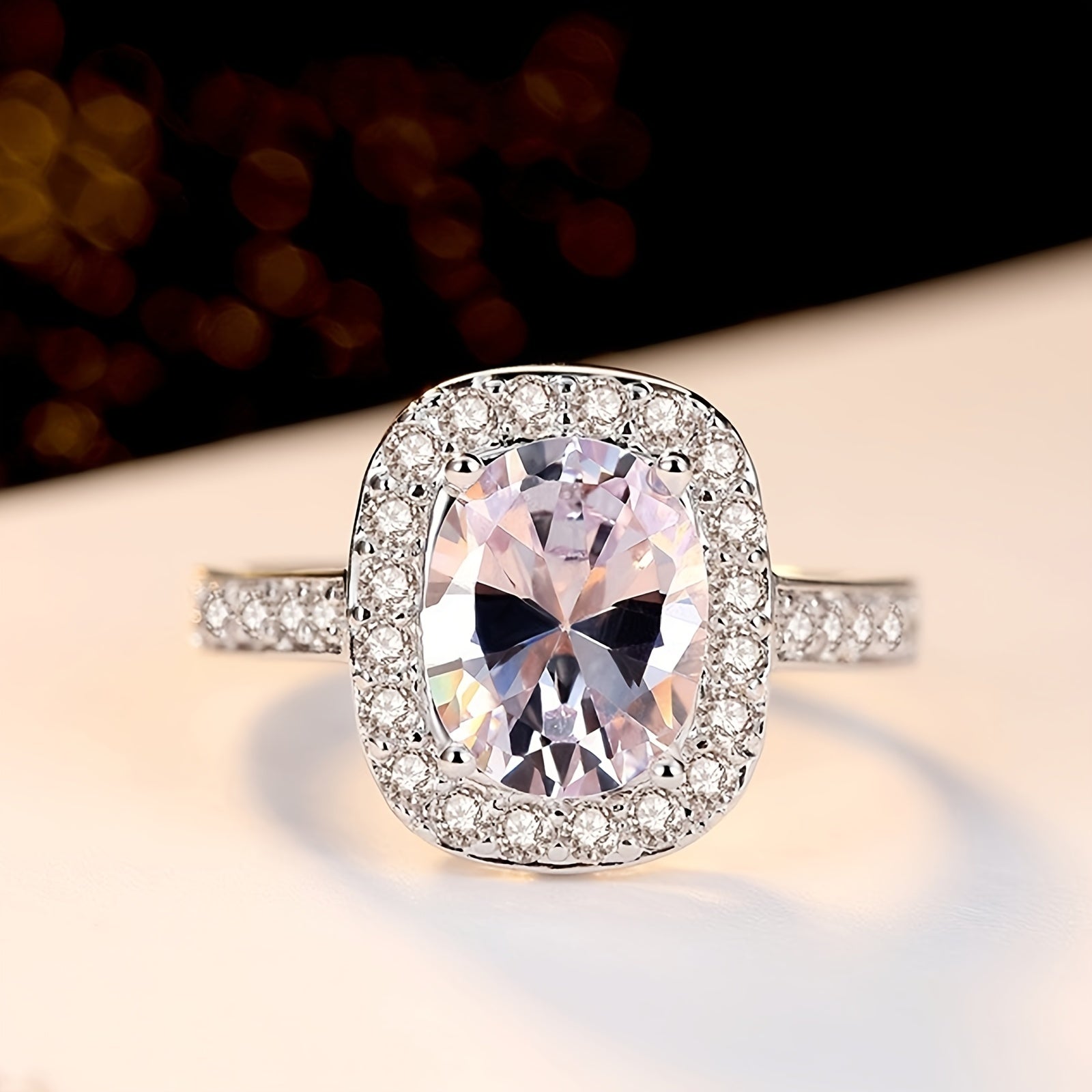 Zircon Wedding Women's Open Ring
