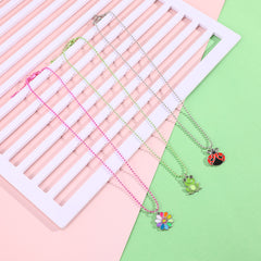 Children's Frog Ladybug Daisy Necklace Chain Jewelry