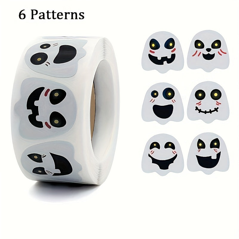 500 Halloween Stickers Pumpkin Bat Spider Round Seal Label