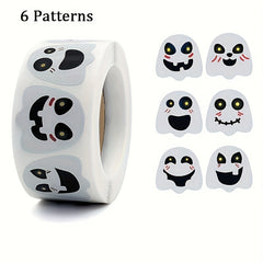 500 Halloween Stickers Pumpkin Bat Spider Round Seal Label