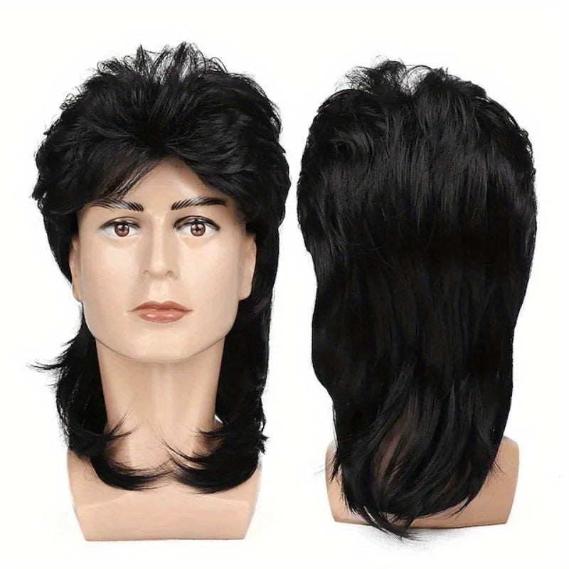 Men's 80s Costume Party Wig Light Brown