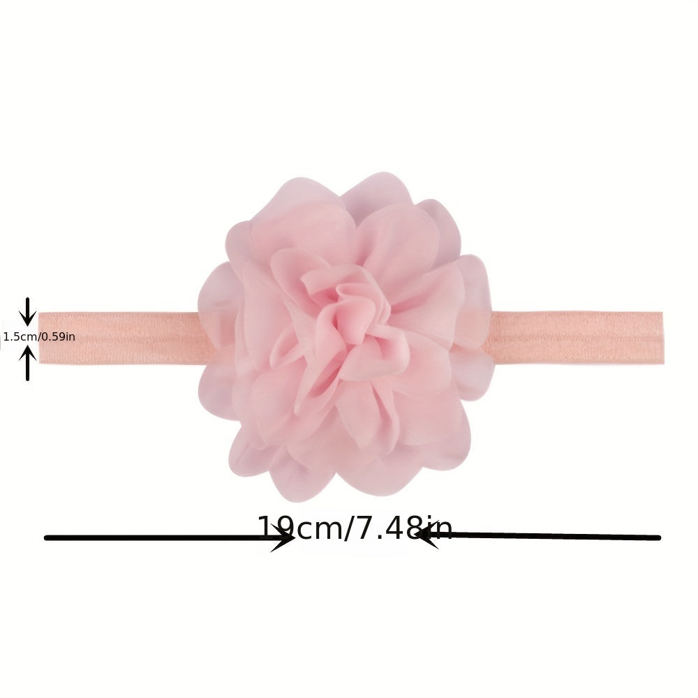 Kids Plain Flower Elastic Hair Band Baby Hair Accessories