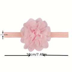 Kids Plain Flower Elastic Hair Band Baby Hair Accessories